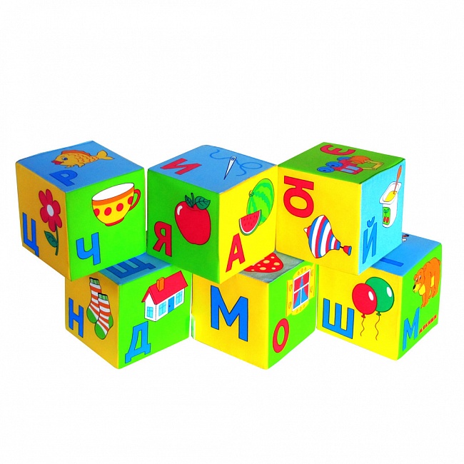 Набор из 6-и кубиков "Мякиши" - Азбука в картинках  